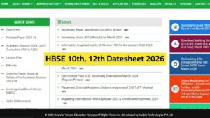 HBSE 10th, 12th Datesheet 2026: Haryana Board Exam Schedule to Be Released Soon at bseh.org.in