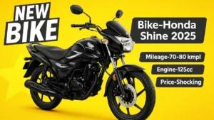 Honda Shine 2025 premium commuter motorcycle in blue