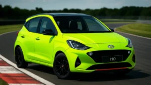 Hyundai Grand i10 stylish compact hatchback in urban setting