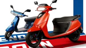 Kinetic DX Electric Scooter 2025 showroom launch image – premium electric scooter with digital display
