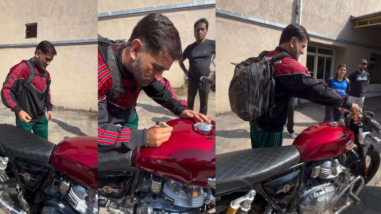 MS Dhoni’s Sweet Gesture on the Road Goes Viral! What He Did for a Fan’s Bike Will Melt Your Heart