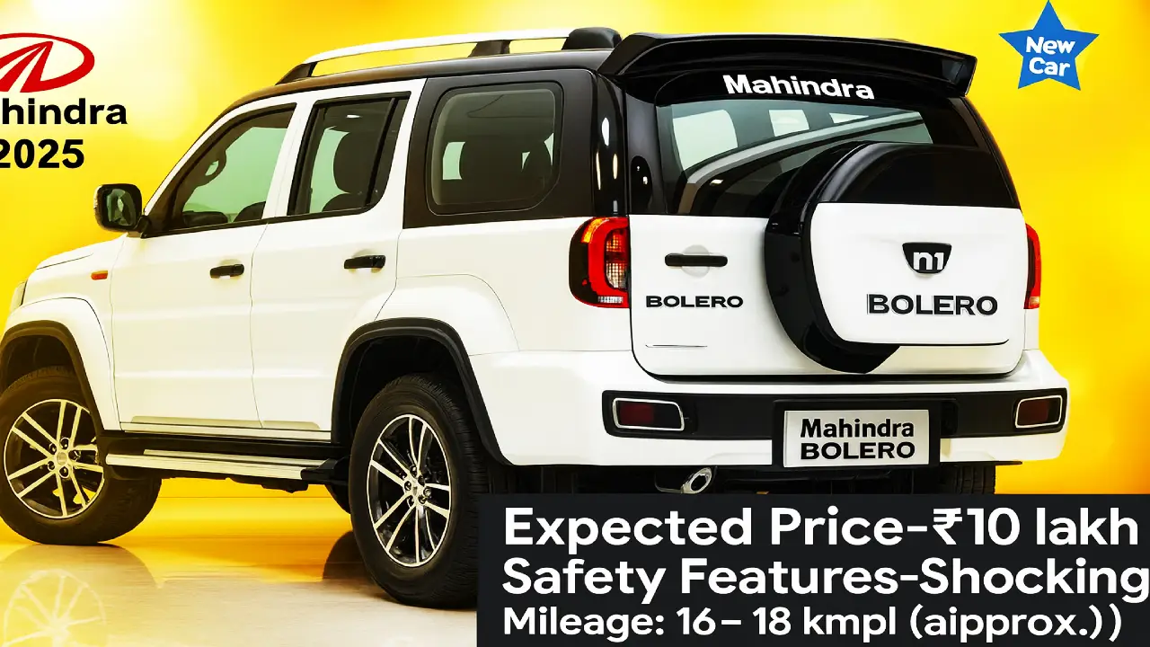 Mahindra Bolero 2025 updated SUV exterior, 7-seater rugged Indian design