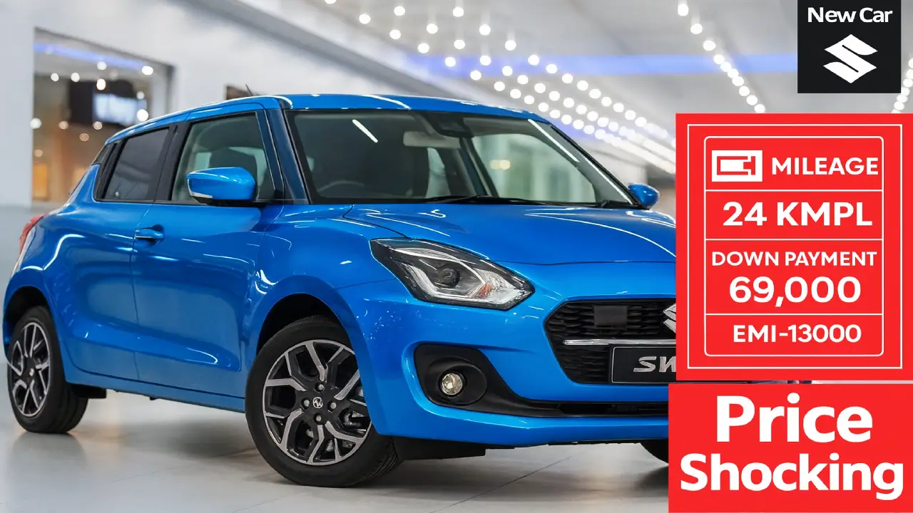 2025 Maruti Swift in Dual-tone Red and Black at City Showroom