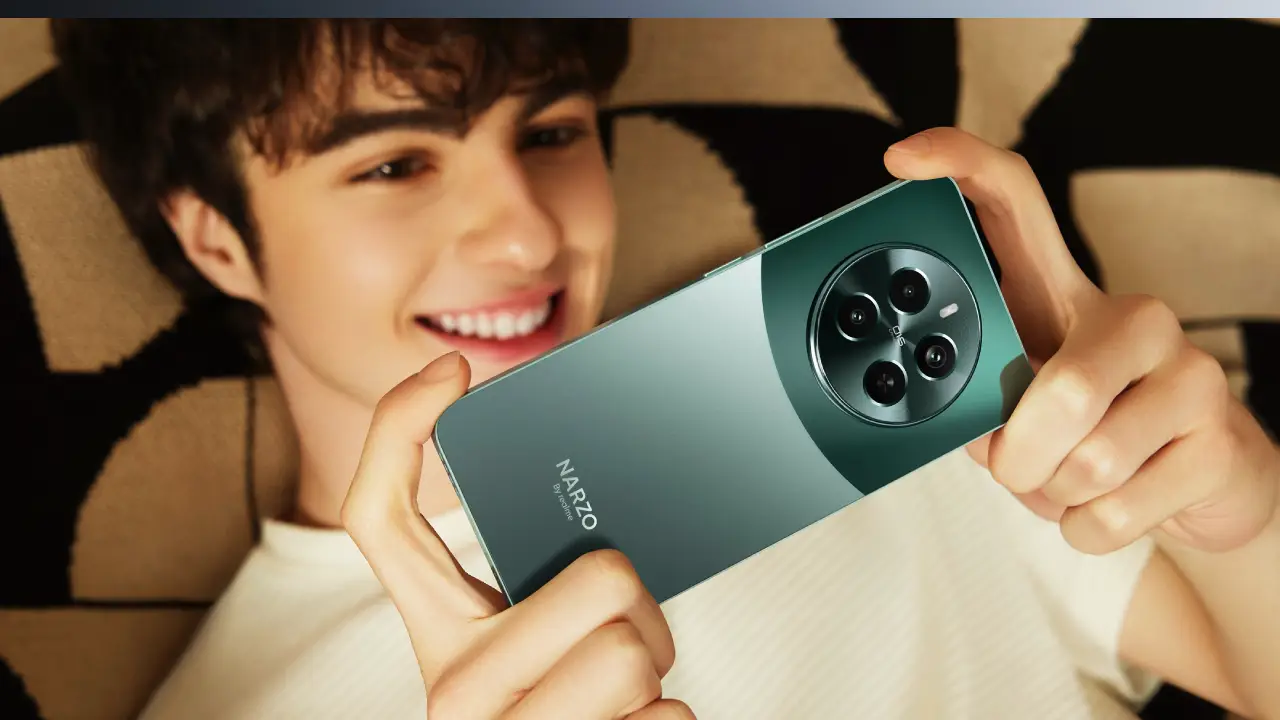 Realme Narzo 70 Pro 5G smartphone with 50MP Sony camera and modern design