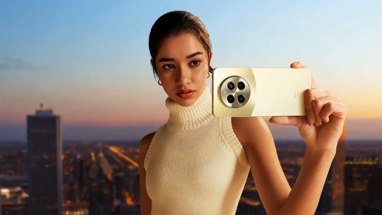 Realme Narzo 70 Pro 5G smartphone with 50MP Sony camera and modern design