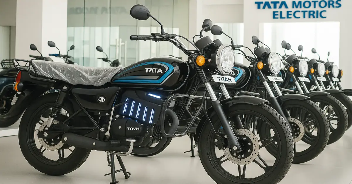 Tata Electric Bike 2025 with dual disc brakes and alloy wheels