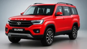 2025 Tata Sumo new 7-seater SUV on a rugged road