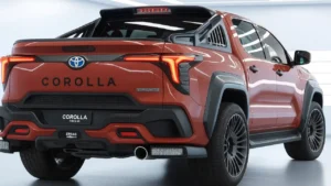 2025 Toyota Corolla Pickup Truck concept hybrid design front and side view