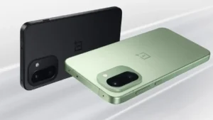 OnePlus 15R smartphone official design Black Green colors camera module