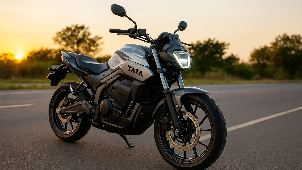 Tata Electric Bike with 310KM range and fast charging in showroom display