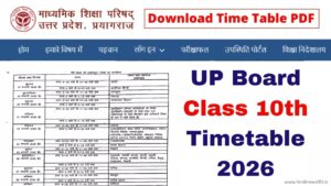 UP Board Date Sheet 2026: Revised Timetable Released for Class 10 and 12 Students
