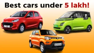 Cheapest cars India under 5 lakh Maruti S-Presso Alto K10 MG Comet EV