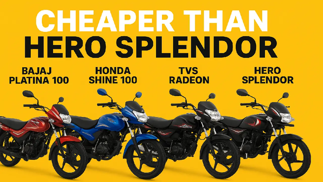 TVS Radeon Honda Shine Bajaj Platina vs Hero Splendor cheaper bikes