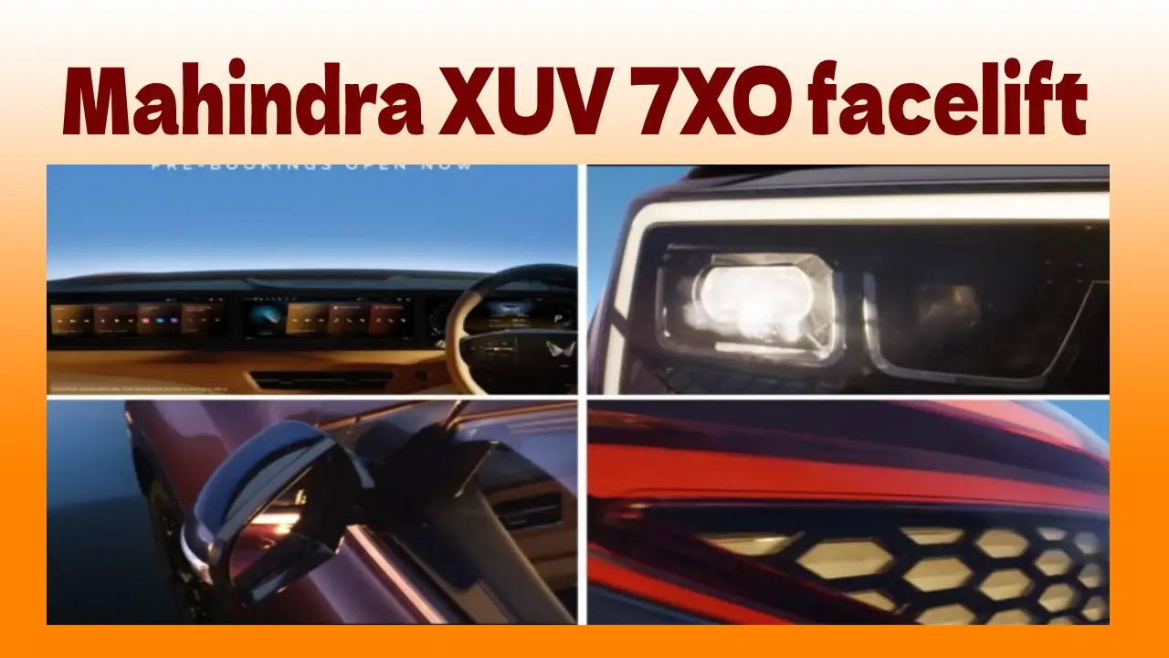 Mahindra XUV 7XO teaser 540 degree camera ADAS triple screen panoramic sunroof