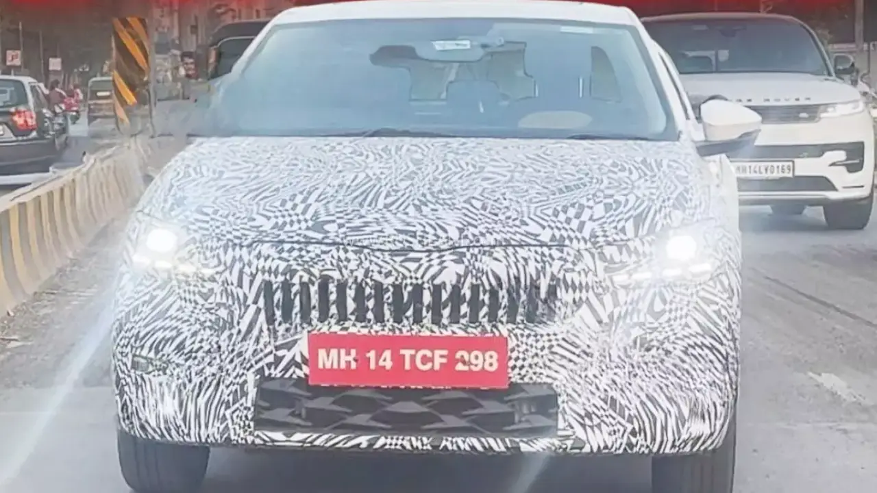 Skoda Slavia facelift spy shots Pune new alloys bumper ADAS 2026