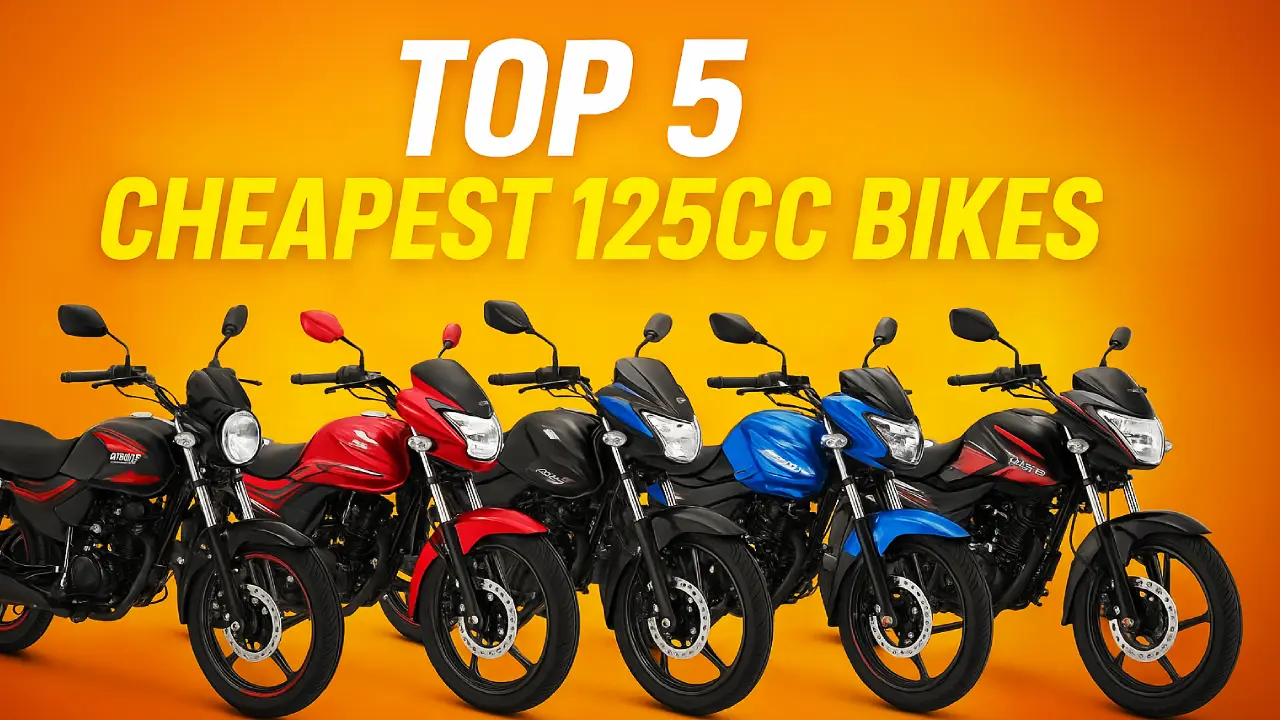 Top 5 Cheapest 125cc Bikes in India 2025 with Best Mileage and Features - Bajaj CT 125X, Honda Shine, Bajaj Pulsar 125, TVS Raider, Hero Super Splendor XTEC