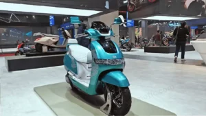 TVS iQube electric scooter 212 km range touchscreen college student