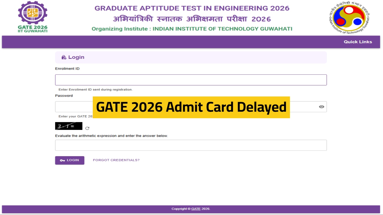 GATE 2026 Admit Card Delayed: What IIT Guwahati’s Decision Means for Aspirants